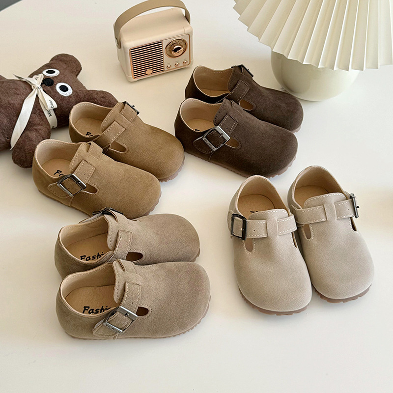 Children's shoes Spring and Autumn new Korean style girls' fashionable little leather shoes boys' retro single shoes fashionable design
