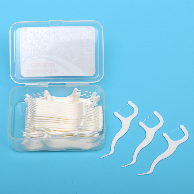 CPA03-50 Dental Floss Picks Convenient Oral Care Gift Set Family Size Fine Round Floss Picks