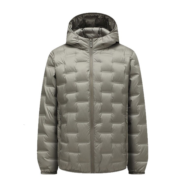 90 Duck Down Lightweight Down Jacket Youth Fashion Casual Hooded Warm Cold-Proof Men's Coat 2025 Autumn Winter New Style