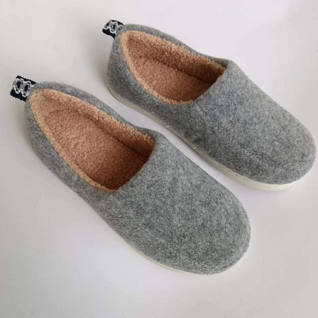 Cotton Felt Surface Teddy Warm Autumn Winter Home Office Indoor and Outdoor Silent Non-Slip Closed-Back Maternity Shoes ddmymarket