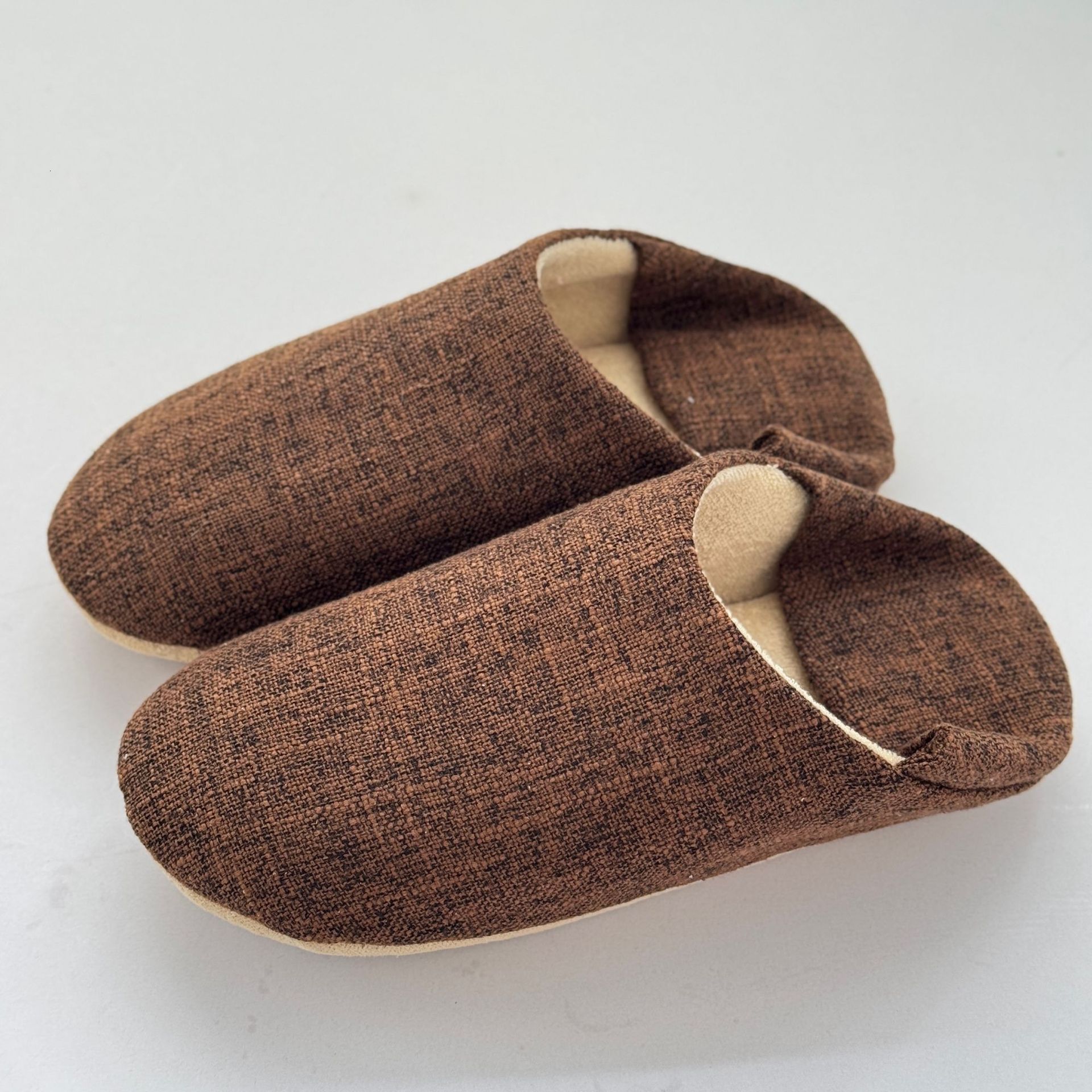 Women's Bag Heel Postpartum Shoes Solid Color Cotton Linen Thin Soft Sole Home Suede Wooden Floor Carpet Slippers ddmymarket
