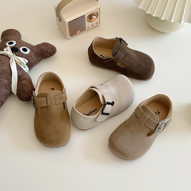 Children's shoes Spring and Autumn new Korean style girls' fashionable little leather shoes boys' retro single shoes fashionable design