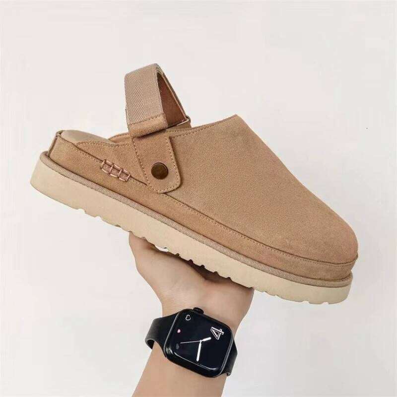 Designer Snow Platform Boots Winter New Cashmere Warm Thick Soles Without Heel-covered Hair Half Slipper Cotton Shoes for Women