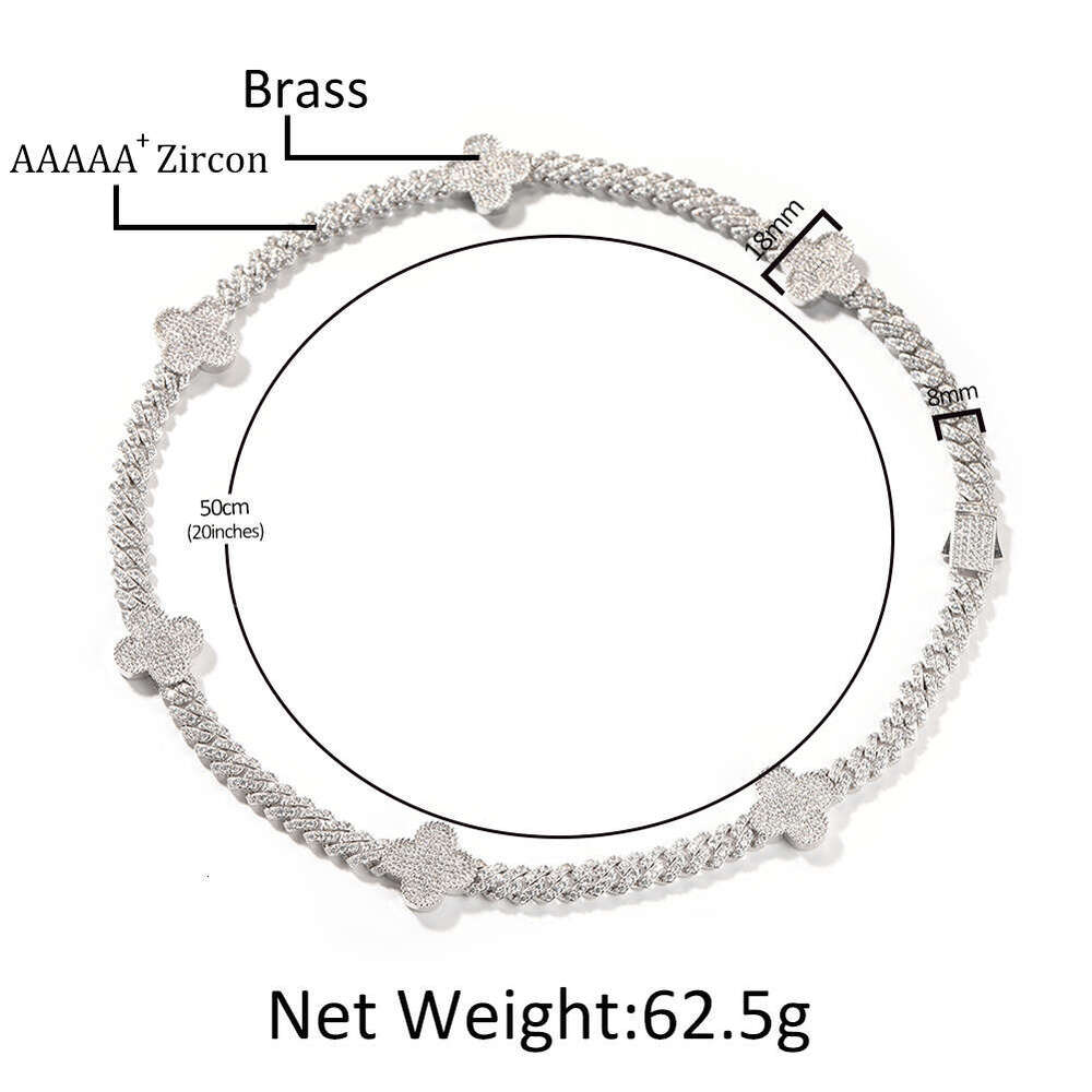 Fashion Simple Four-Leaf Clover Necklace for Women, Ins Style Sier Inlaid with Dias, Versatile Collarbone Chain Accessory, Best Friend Jewelry