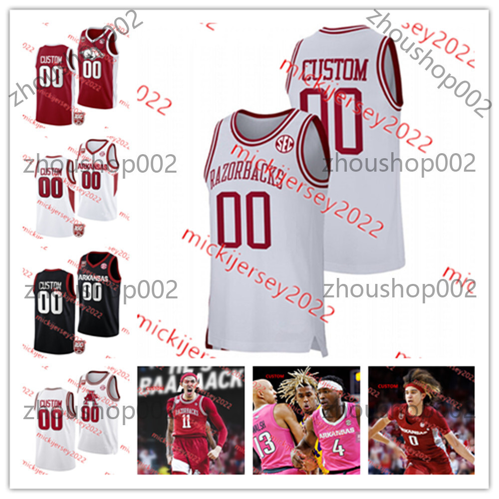 Arkansas Basketball Jersey Joseph Pinion Jalen Graham Custom Stitched Mens Youth 12 Barry Dunning Jr 15 Makhi Mitchell 20 Kamani Johnson Arkansas Jerseys