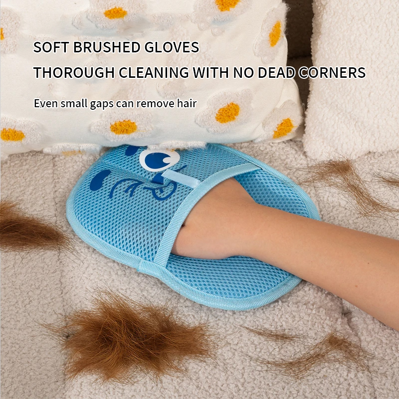 Pet static hair removal gloves two-way brush hair remover adhesive hair remover cat hair removal gloves cat hair cleaning tool