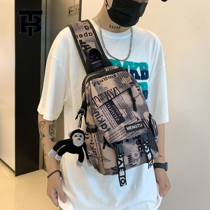 TB BHULAMTE Designer Bag Chest Bag Men Crossbody Bag Women Ins Sports Student Luxury Bag Shoulder Bag Retro Men's Crossbody Bag Japanese Style Sm