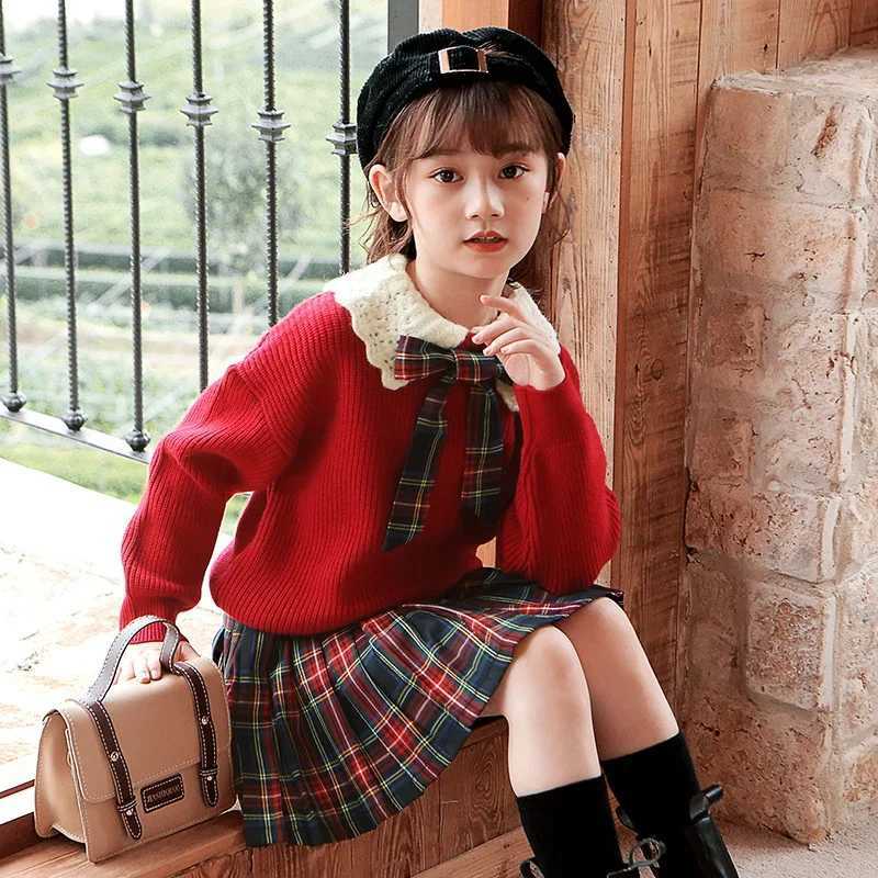 Little Girls Clothing 2025 New Style College JK Skirt Medium Size Childrens Wear Two Piece Set Boutique Kids Panic Buying L2509263FLH