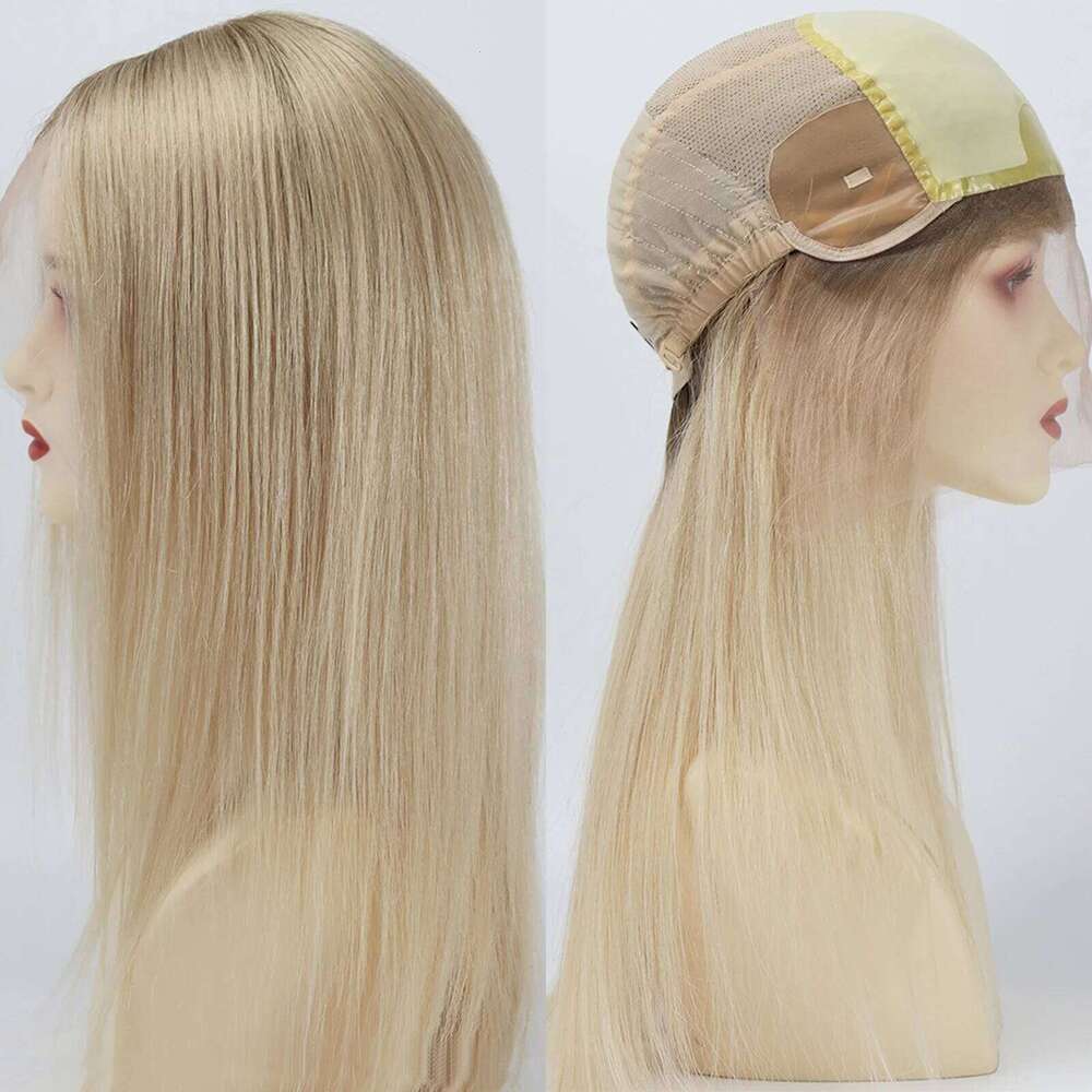 Medical Wig for Women with Virgin European Silk Top PU Silicone Edges Soft Fabric Net Ombre Root and Baby Hair