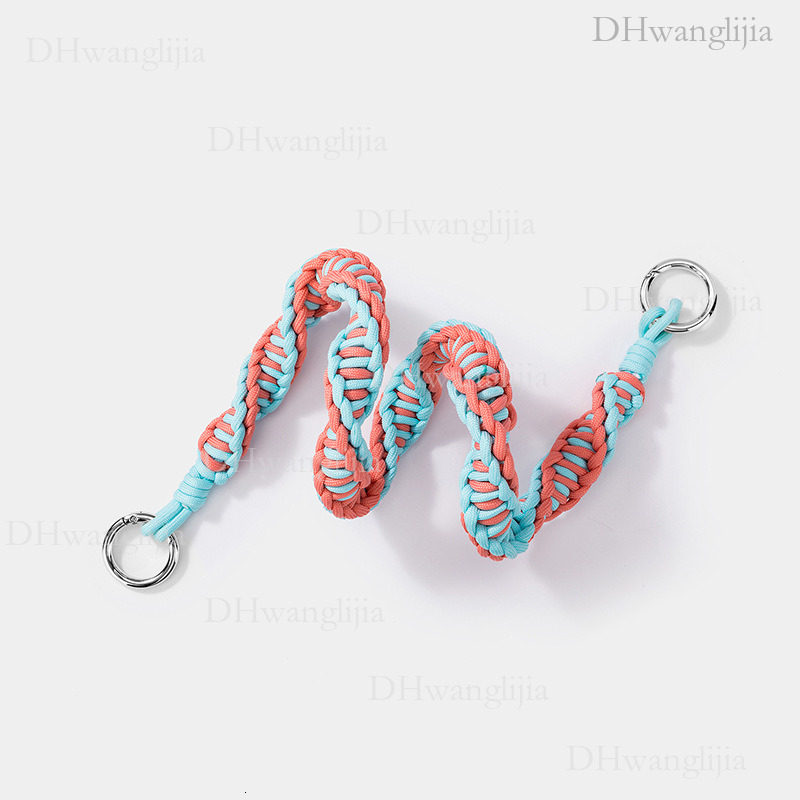 DH Luggage Accessories Korean Version Fashion Color-Block Rope Woven Wide Hardware Round Buckle Bucket Single Shoulder Underarm Universal Strap Trendy