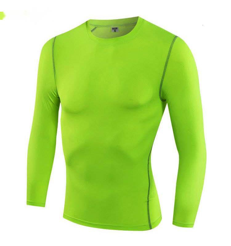 Fiess Long Sleeve Sports Quick-Dry Compression Shirt for Football, Basketball, Running, Base Layer, Elastic Sweat-Absorbing Breathable Tight-Fitting S