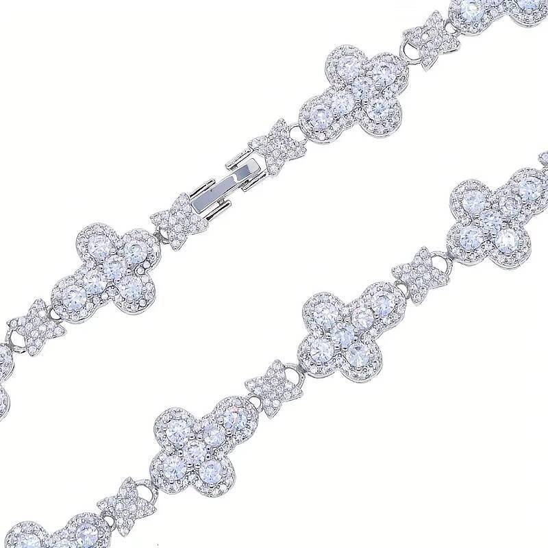 3mm 4mm 5mm 6mm VVS Moissanite diamond Tennis Necklace 925 Silver Cold Hip Hop Chain Factory Wholesale Price