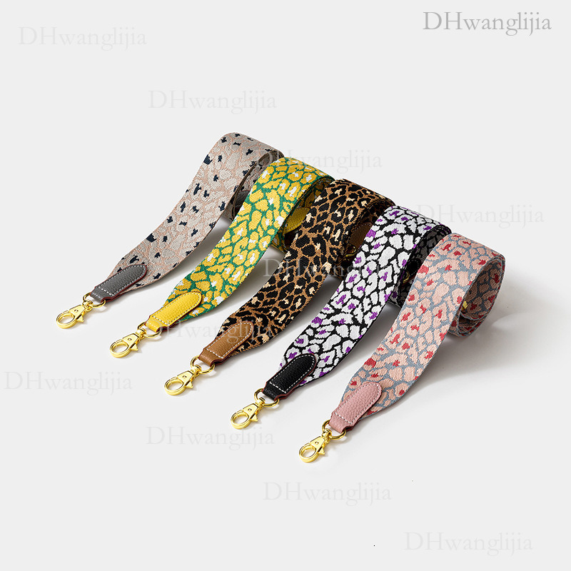 DH Luggage Accessories Leopard Print Webbing Wide Kelly Evelyn Single Shoulder Crossbody Bag Strap