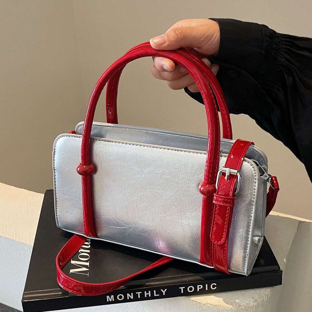 Designer Bags Boston Bag Color-Block Handbag for Women Fashion Versatile Pillow Bags Shoulder Crossbody Small Square Bag