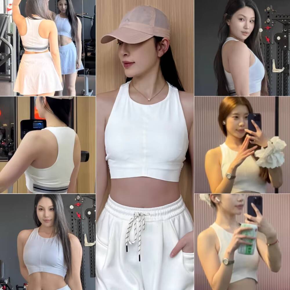 Wholesale Athletic Workout Golf Tank Top Women Sleeveless Racerback Yoga Sports Vest Summer Custom Crop Top With Built in Bra