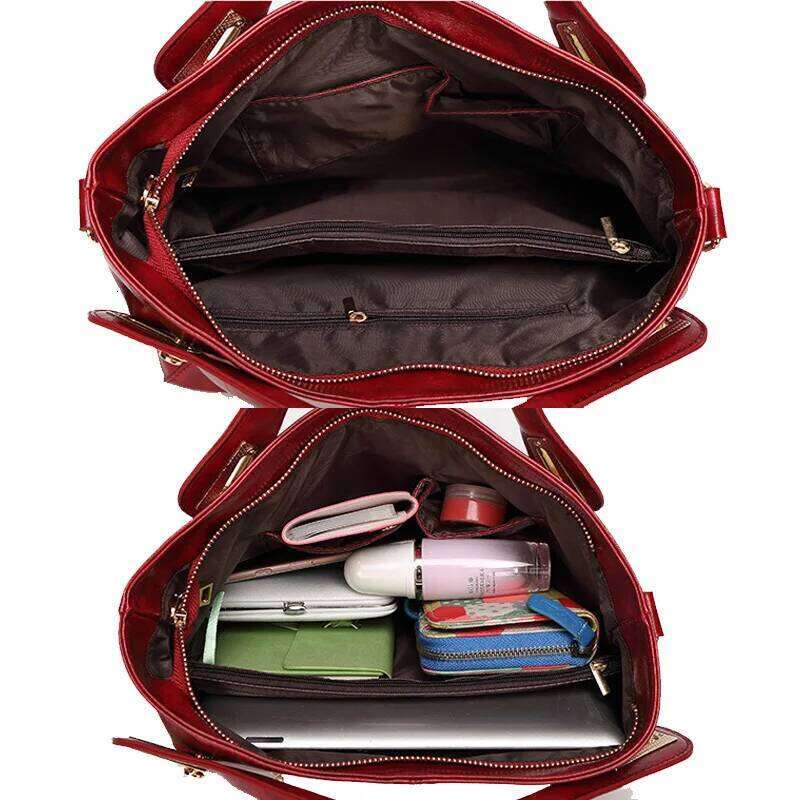 Zency Soft Artificial Leather Handbag Elegant Design Women's Messenger Bags Large Capacity Shoulder Crossbody Bag