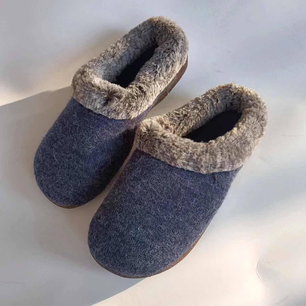 Knitted Fabric Cationic PV Fleece Size Home Indoor Cotton Slippers ddmymarket