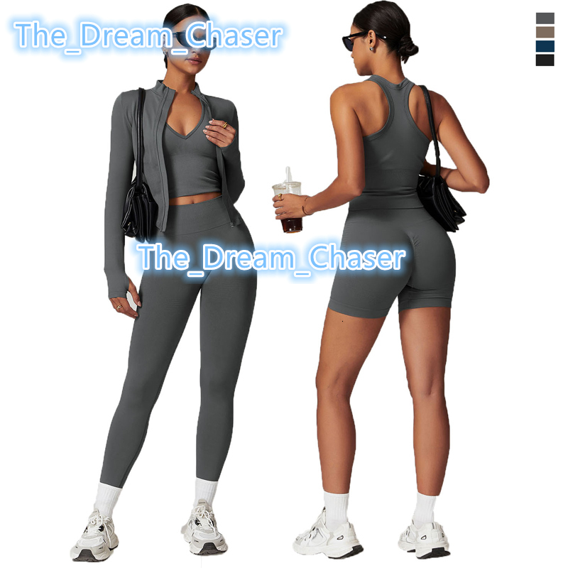 Custom Soft Active Wear Sportswear 5 Pieces Sets Gym Fitness Yoga Suit