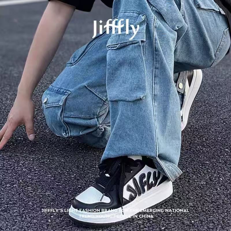 Jifffly men's sneakers 2025 autumn and winter new versatile casual thick bottom heightening retro trend couple casual sports shoes women