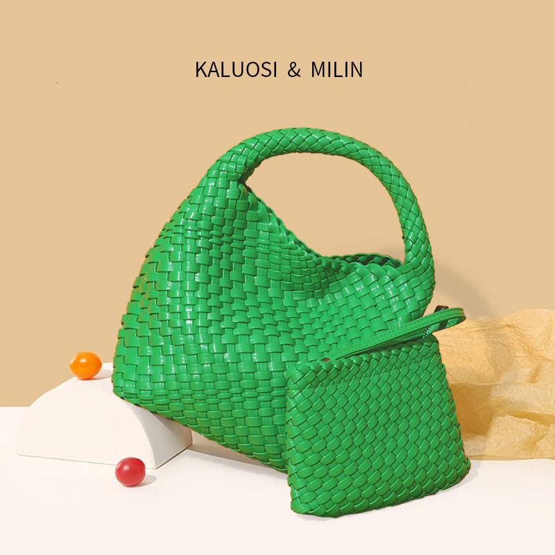 Niche Design Woven Handbag Basket Fashion Trend Single Shoulder Crossbody Summer New Versatile Mother-Daughter Bag