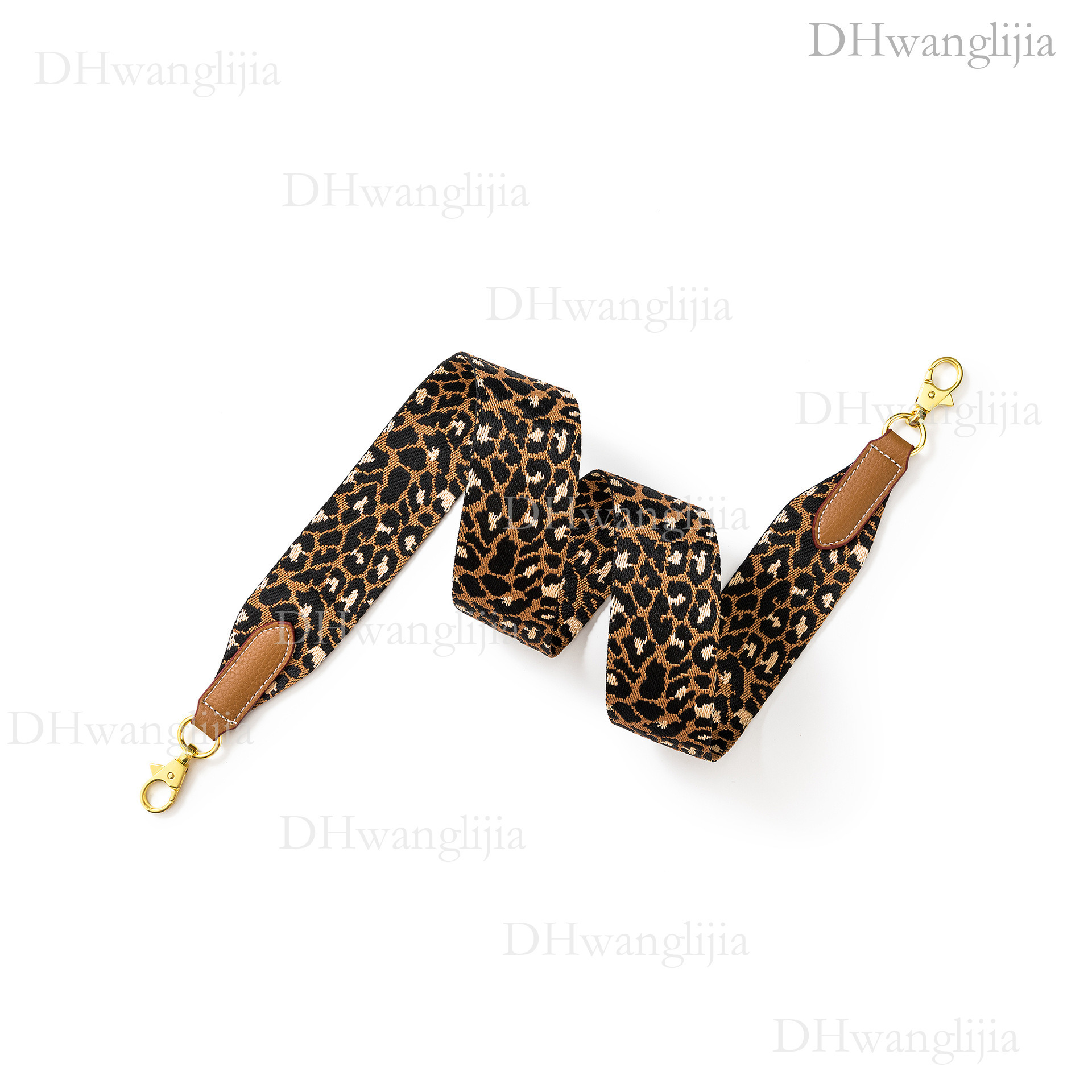 DH Luggage Accessories Leopard Print Webbing Wide Kelly Evelyn Single Shoulder Crossbody Bag Strap