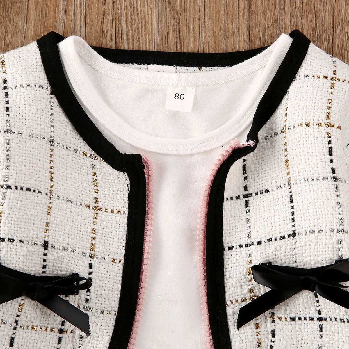 2020 Baby Spring Autumn Clothing Winter Toddler Baby Girls Clothes Plaid Coat TopsTutu Dress Formal Party Elegant Outfit Set L250926ID7J