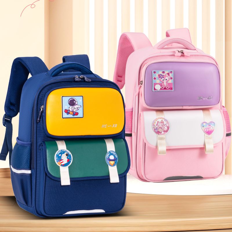 Unisex Student Backpack with Cartoon Design Fashionable Style Waterproof Children's School Bag