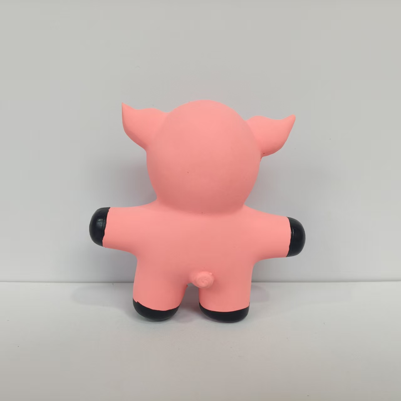 Latex Interactive Pig Dog Toy Soft Natural Rubber Sound Pink Squeaky Canine Pet Toys with Bright Colors for Small and Medium Dogs 2pcs/Pack