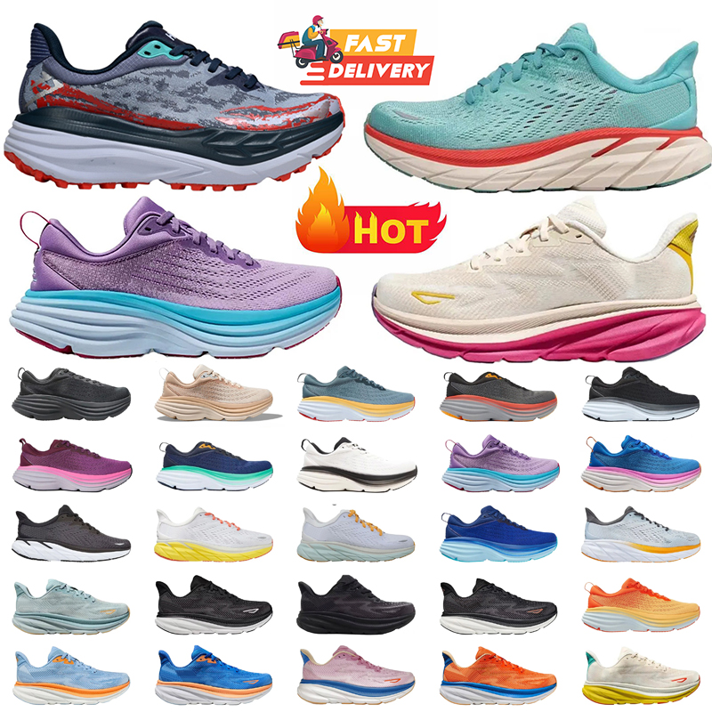 Designer Clifton 9 Bondi 8 sneakers running shoes for mens womens Triple Black White outdoor men trainers Sports 36-45