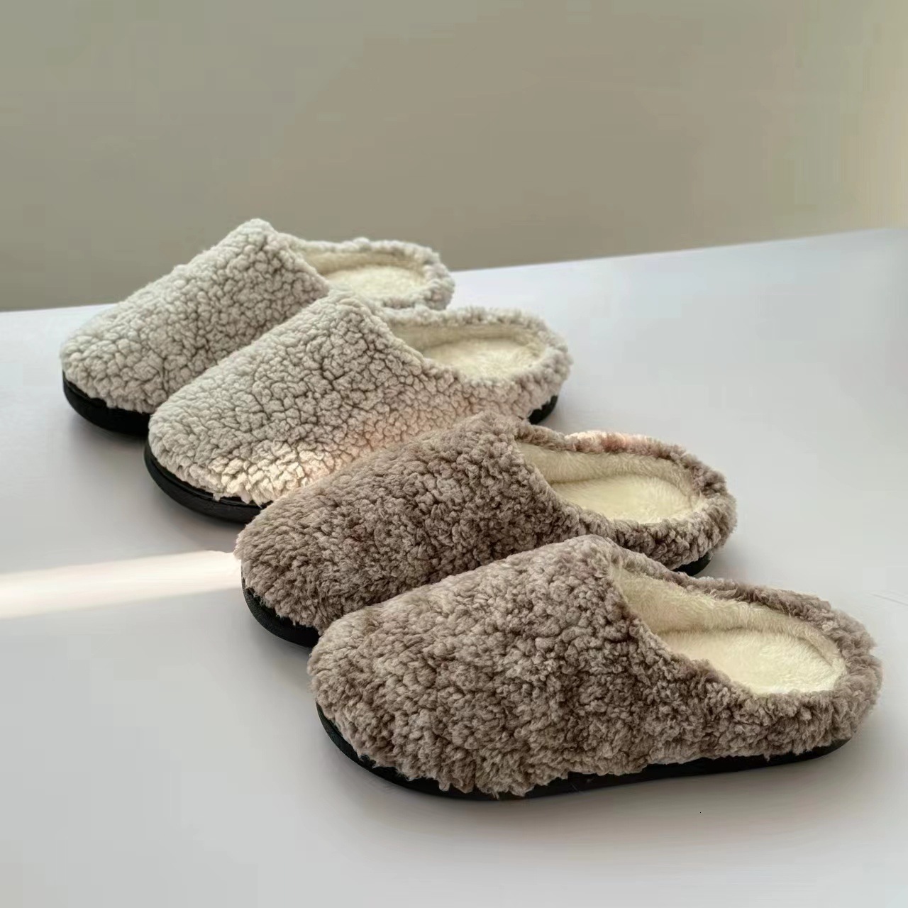 Non-Slip Autumn Winter New Cotton Velvet Home Slippers for Pregnant Women and Postpartum Care ddmymarket