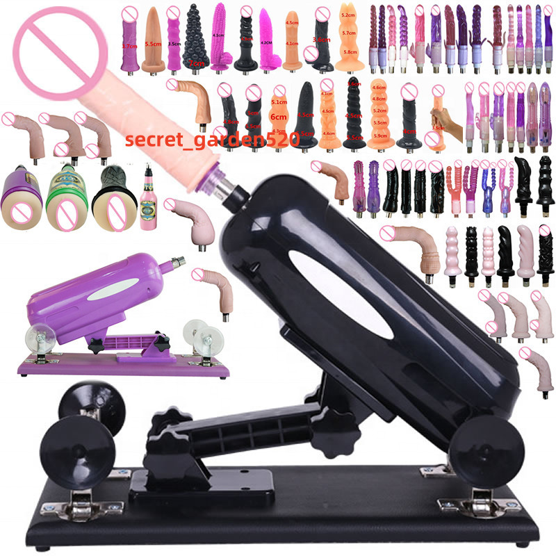 Drop Ship Automatic Electric Powerful Vibration Gun Attachments Adjust Speed Adult Sex Toys Women Men Masturbation Sex Machine