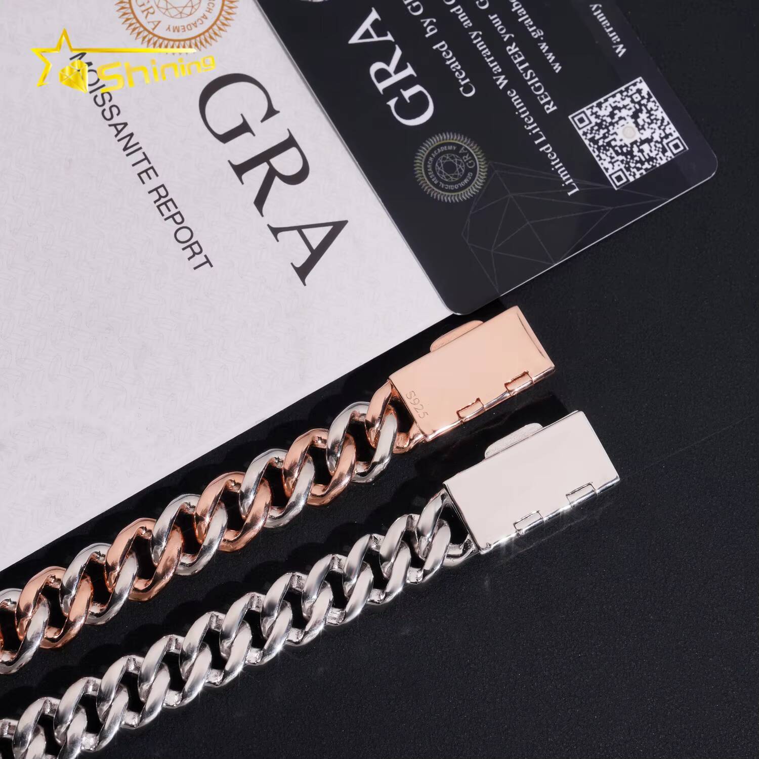 Hip Hop Hot Selling Men Moissanite Bracelets 925 Sterling Silver 13MM Width Iced Out Moissanite Cuban Bracelet