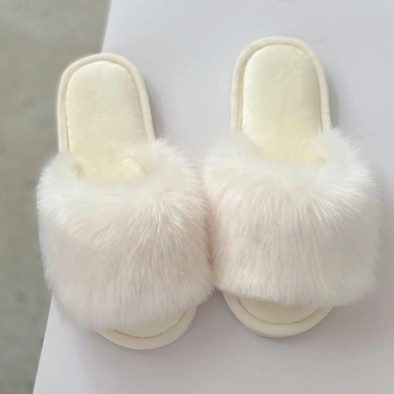 Large Plush Autumn Winter Cute Open-toe Women's Fashion Internet Celebrity Home Cotton Slippers ddmymarket