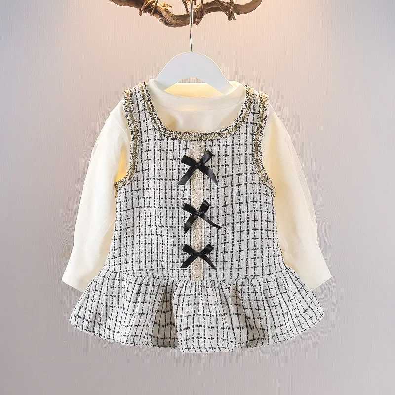 Girls Classic Plaid Clothing Set Cardigan JacketsPlaid Skirts Baby Girl Kids Elegant Children Spring Autumn Clothes Outfits L250926HXOH