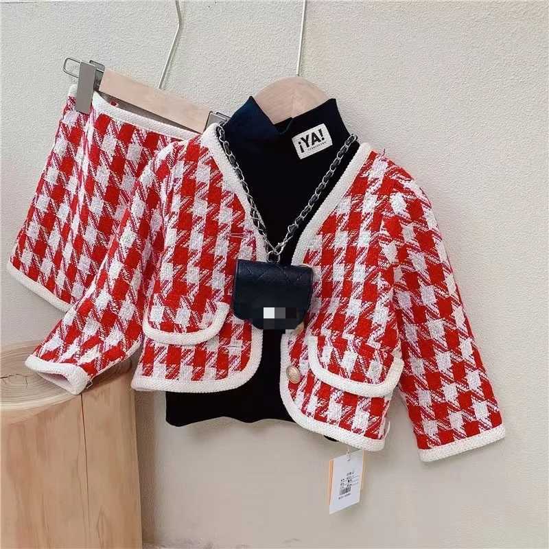 Baby Girl Princess Elegant Plaid Clothes Set JacketSkirt 2PCS Child High Quty Clothing Set Party Birthday Baby Clothes 17Y L250926KPTH