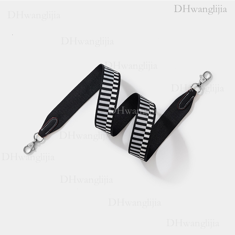 DH Luggage Accessories Horizontal Stripe Jacquard Wide Kelly Evelyn Bag Single Shoulder Crossbody Replacement Strap Adjustable Length