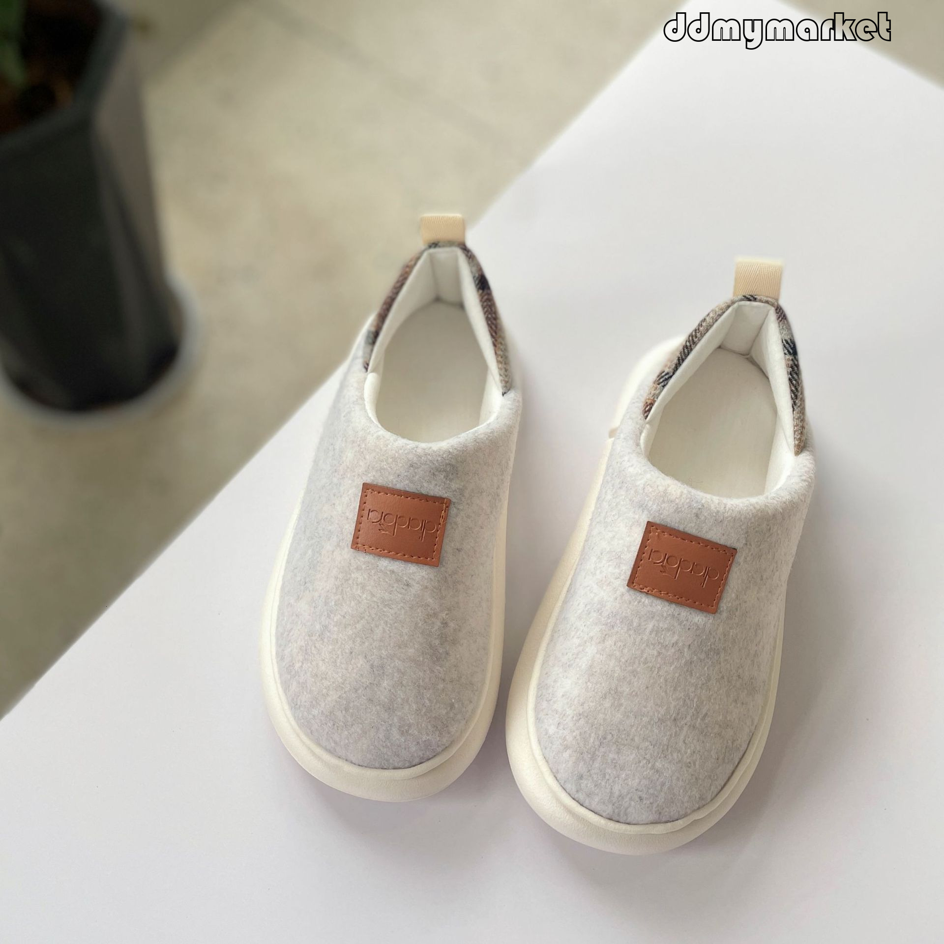 Autumn Winter Felt Home Wearable Maternity Cotton Elderly Shoes Warm Breathable Men's Slippers Four Seasons Style ddmymarket