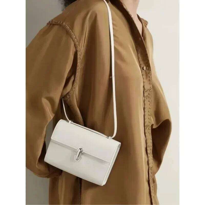 SAVETTE Brand Symmetry 19 Genuine Leather Women's Simple Shoulder Small Square Bag Crossbody Bags