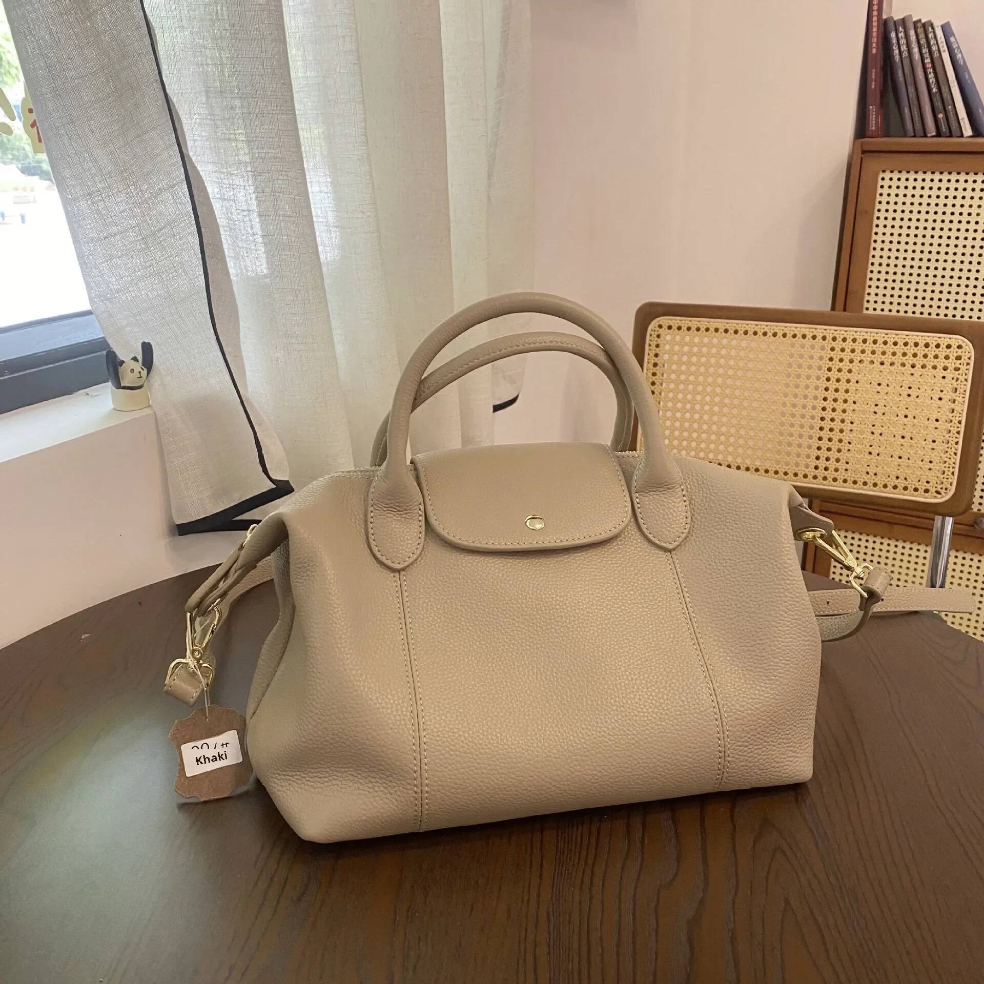 Soft Cow Leather Dumpling Shape Handbag Women's Classic Top-handle Simple Design Single Shoulder Crossbody Bag high-quality