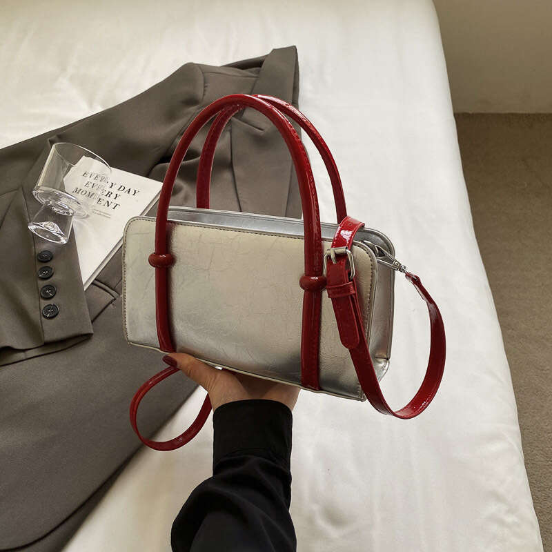 Designer Bags Boston Bag Color-Block Handbag for Women Fashion Versatile Pillow Bags Shoulder Crossbody Small Square Bag