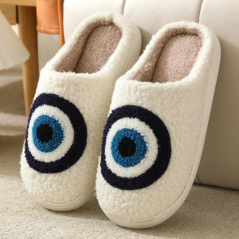 Cute Winter Cartoony Socks for Couples: Comfortable Fleece Slippers Designed for Him & Her