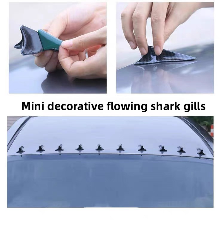Universal Car Fender Blade Trim Shark Gills - Black Adhesive Body Decals, Stylish Exterior Modification Accessories-NO21