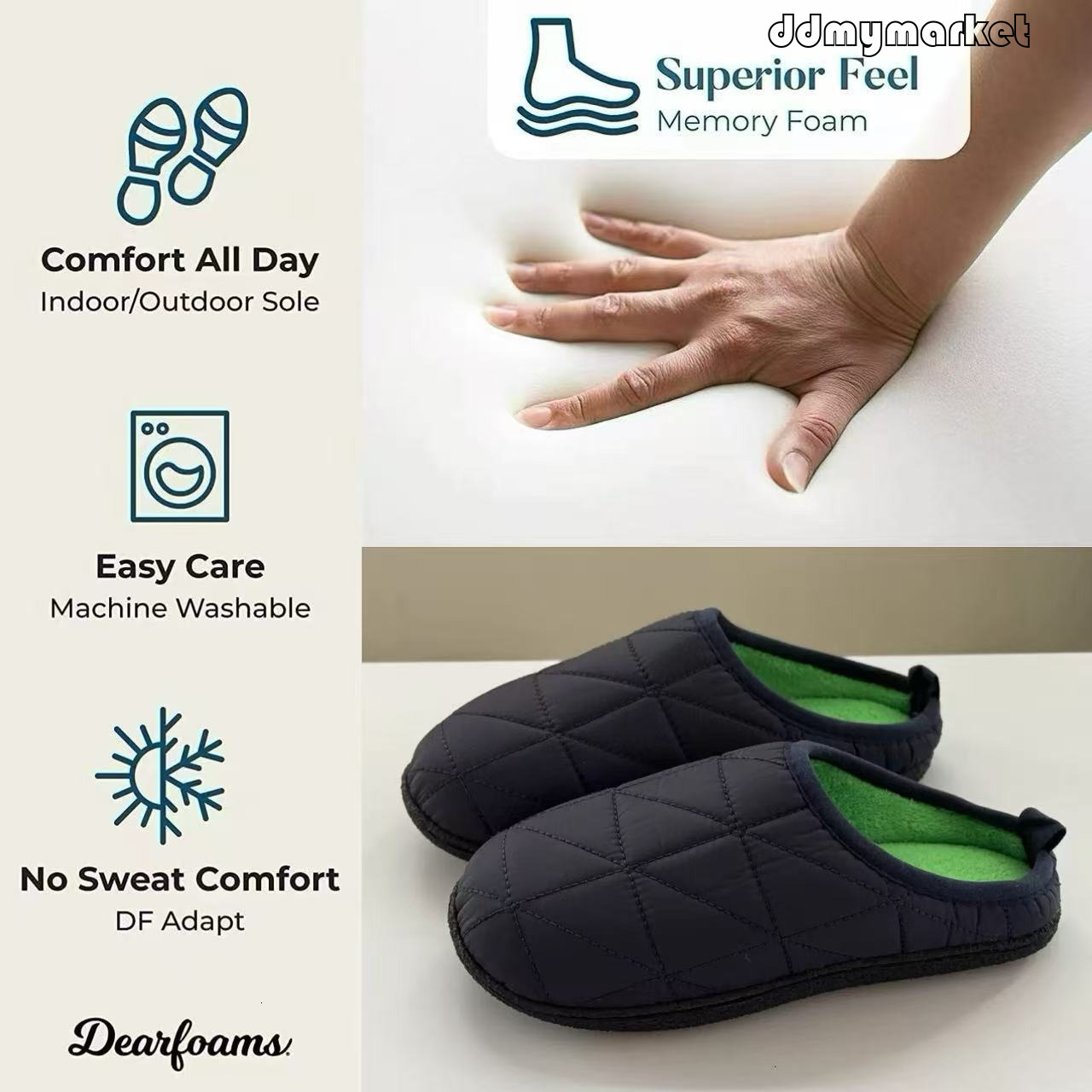 Home Cotton Slippers for Men Indoor Use Winter New Non-Slip Warm Thickened Sweat-Absorbing Silent Waterproof Soft Sole ddmymarket