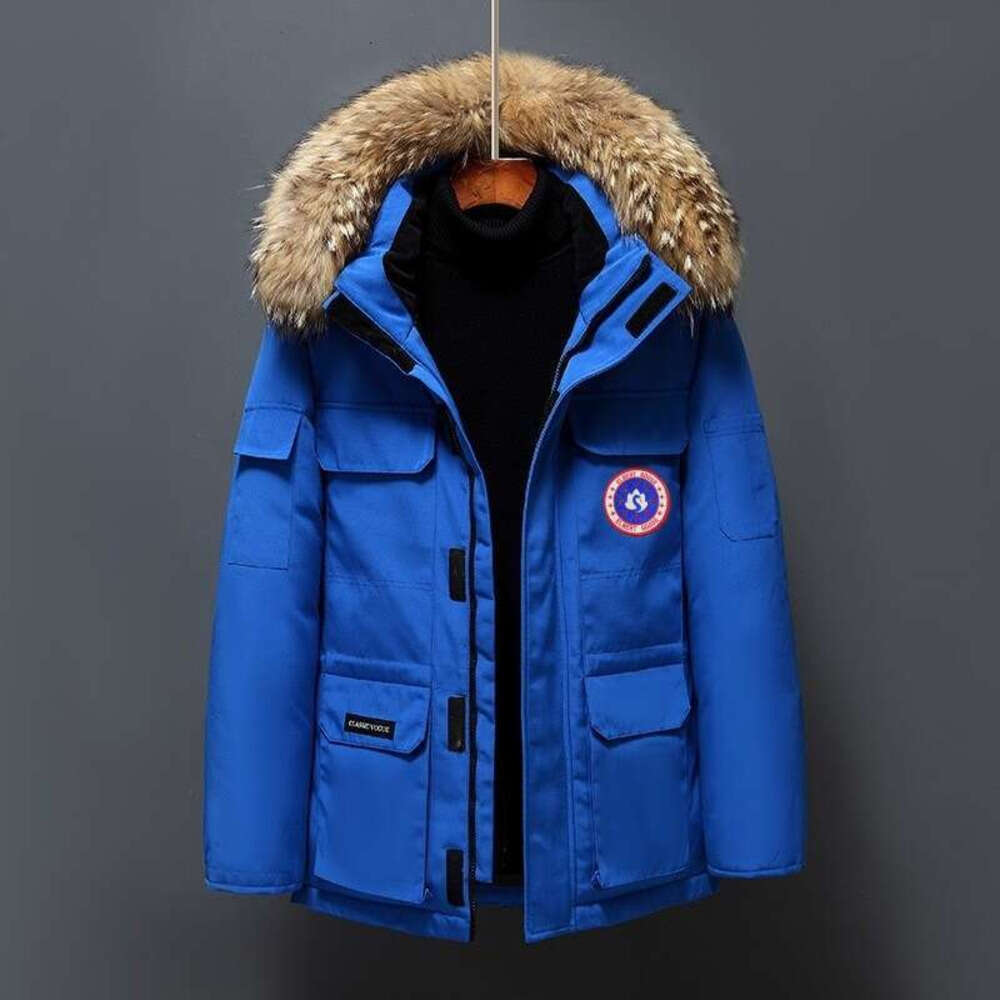 Canada Jacket Goosecoats Designer Mens Winter Warm Wolf Fur Hood Parka Pocket Windbreaker Luxury Canda Down Coat Womens Doudoune Luxe Femme Puffer Overshirt 95B