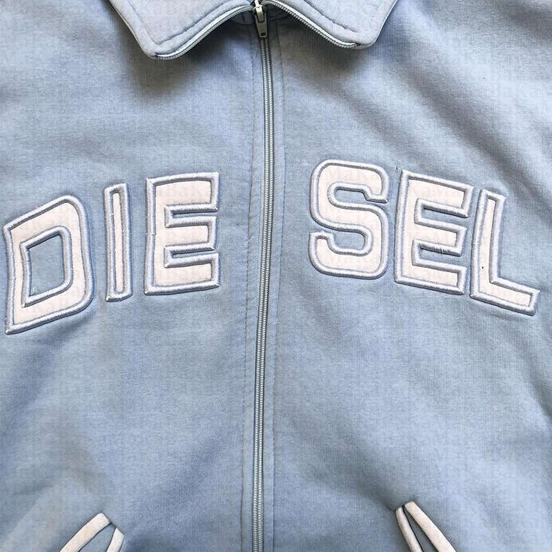 Autumn Winter Fashion Zipper Jacket with Letter Embroidery Pattern for Men and Women Y2K Loose Sweatshirt