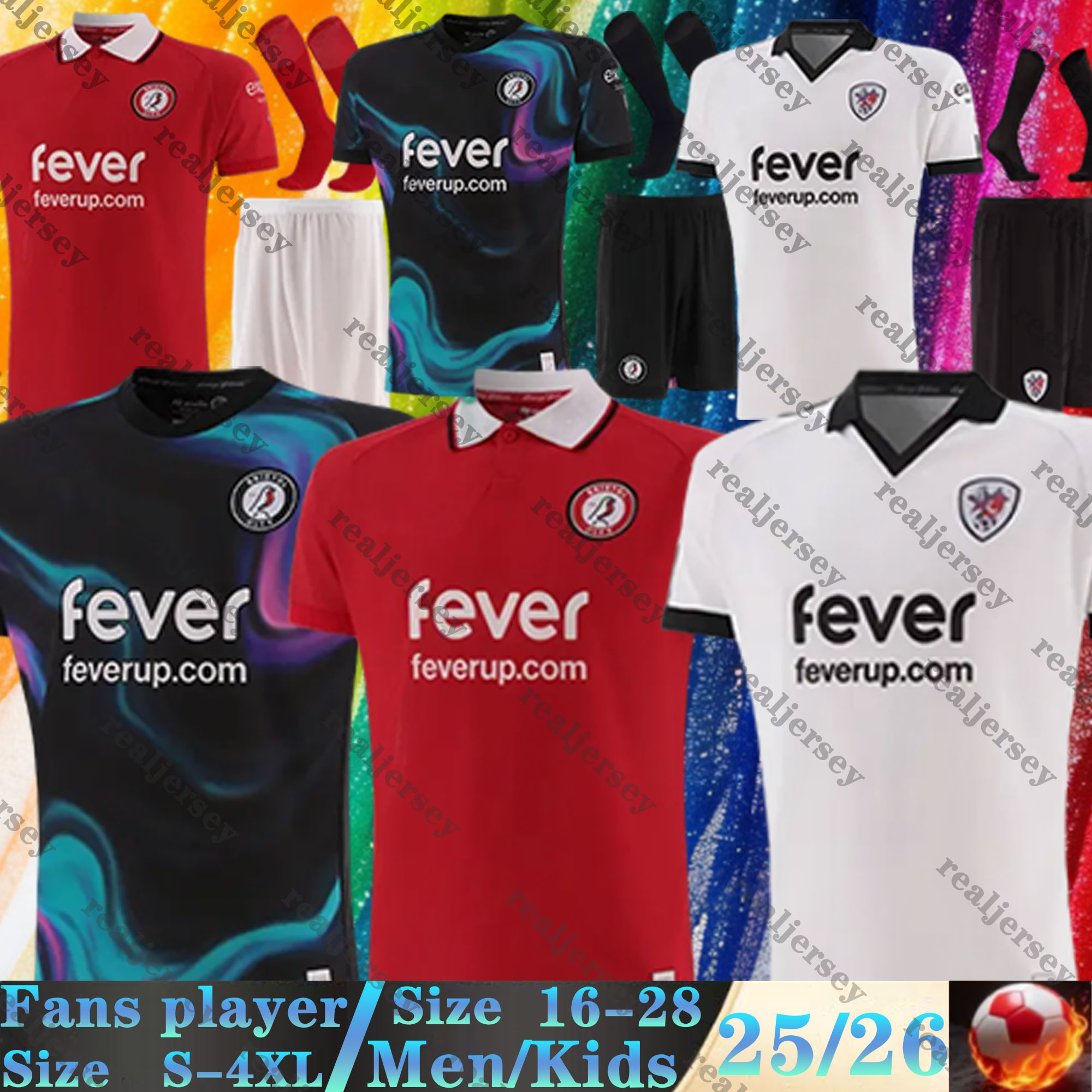 25 26 Bristol Citys soccer jerseys WEIMANN PATERSON MARTIN WELLS camisetas de futbol Home Red Away 2025 2026 kids kit Football Shirts fans men Uniforms
