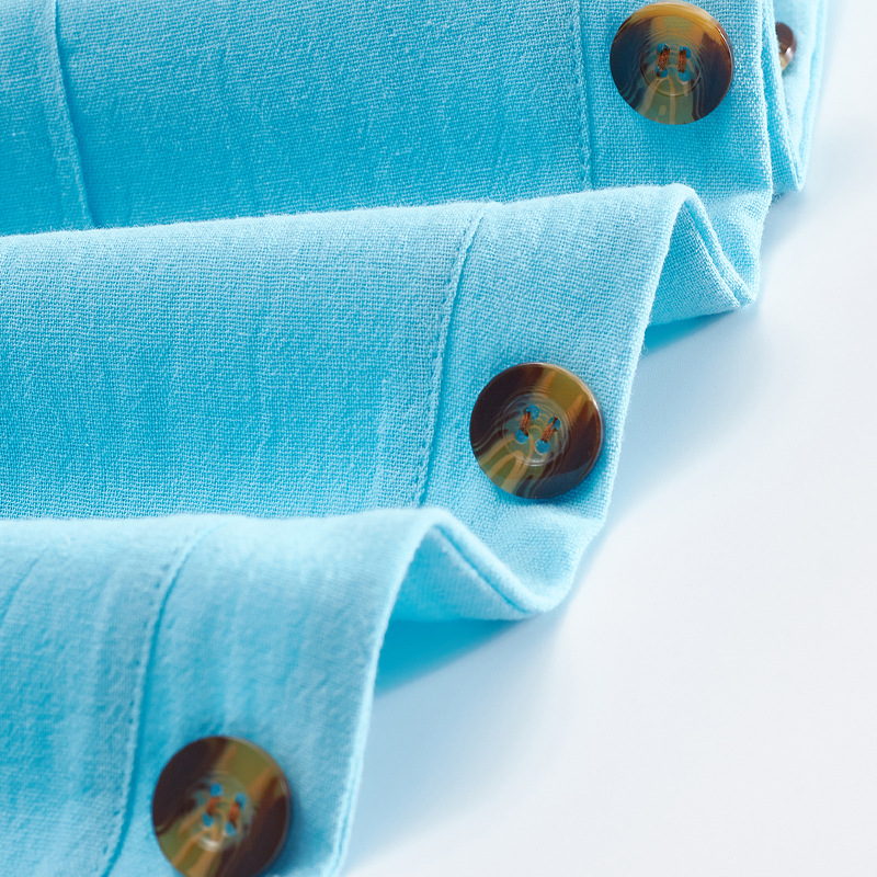 Men's Trousers Cotton Linen Spring Autumn American Drawstring Vertical Button Solid Color Breathable Comfortable Loose Beach Casual Pants Europea