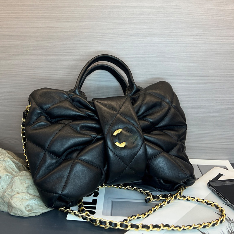 luxury Purse Bow Bag crossbody bag Designer Bag Tote Bags for Women PU Leather Diamond Lattice Handbag Personality Large Capacity chain Underarm shoulder bag