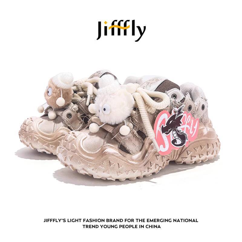 Jifffly Designer Women's Shoes 2025 Autumn/winter New Trendy Versatile Sneakers Casual And Sporty Dad Shoes With Tires Luxury Soles Luxury Soft S