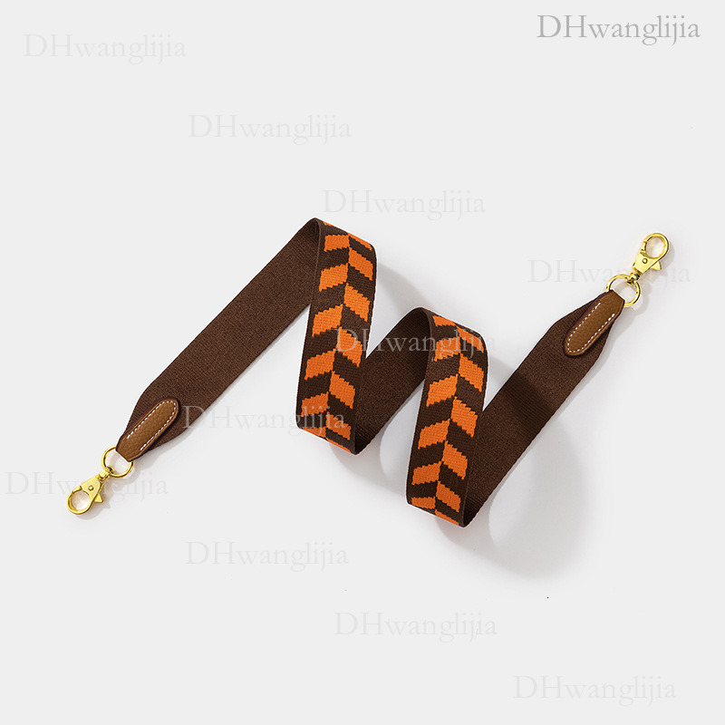 DH Luggage Accessories Women's Same Style Fashion Square Color-Block Jacquard Wide Kelly Single Shoulder Crossbody Bag Strap